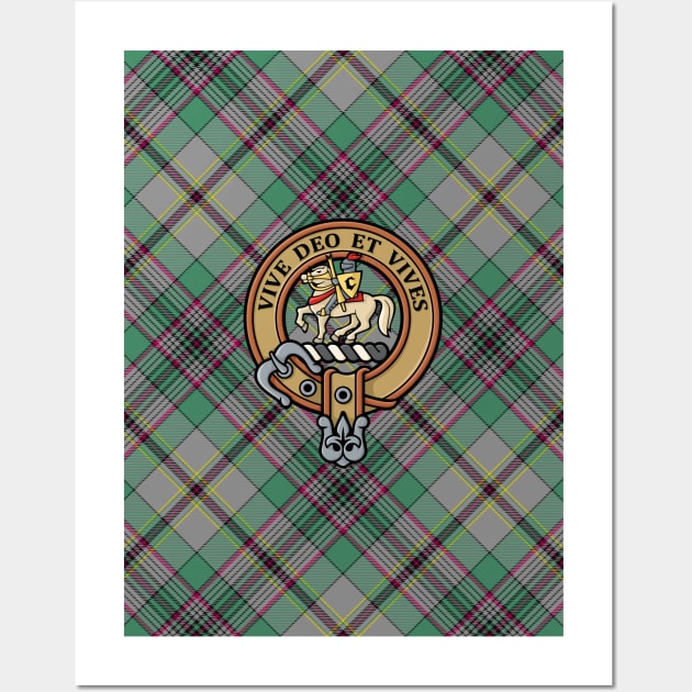 Clan Craig Crest over Tartan Wall Art by sifis